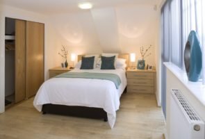 Cliddesden Place Short Stay Apartments Basingstoke UK Bedroom Wood Floor