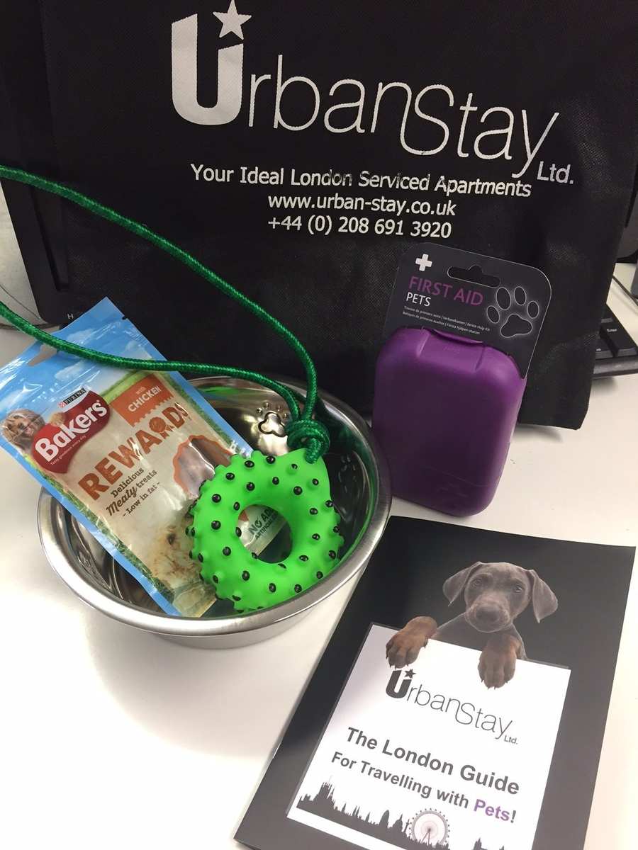 FREE Pet welcome pack with Urban Stay pet friendly apartments London - Book now! +44 (0) 208 691 3920