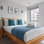 Short Let Apartments Wembley Jenga Court  has Lounge with a sofa and Smart TV for relaxation, and enjoy fully-equipped kitchens. Contact us. (0)208691 3920.
