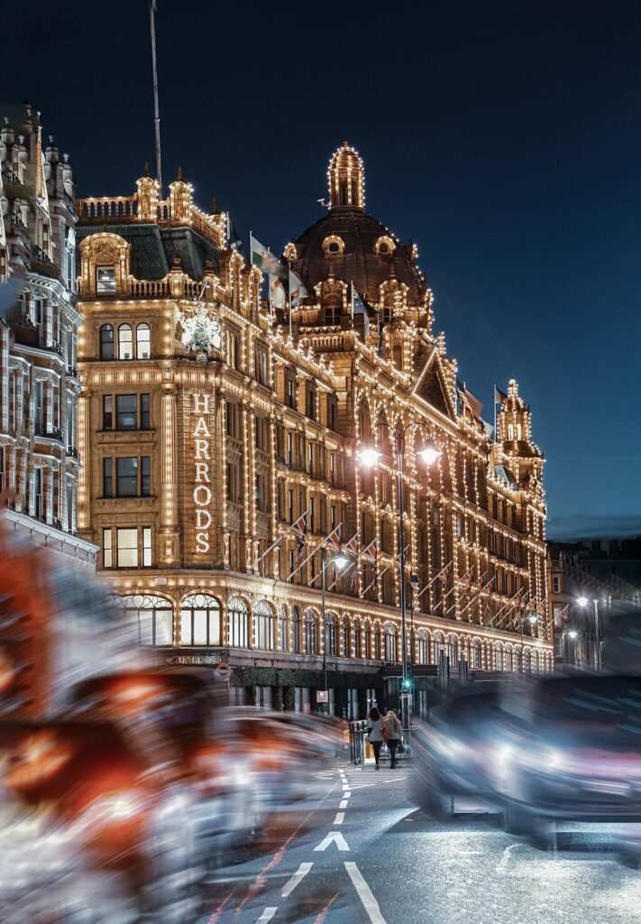 Holiday Business Trip to London - Harrods Knightsbridge Christmas decoration