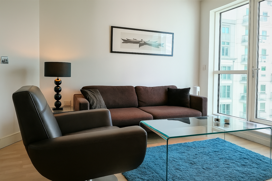Vauxhall Serviced Accommodation For Leisure Stays | Urban Stay Book-Vauxhall-Serviced-Accommodation-located-near-The-London-Eye-&-Vauxhall-Tube-Station.-Vauxhall-Apartments-features-a-flat-screen-TV.
