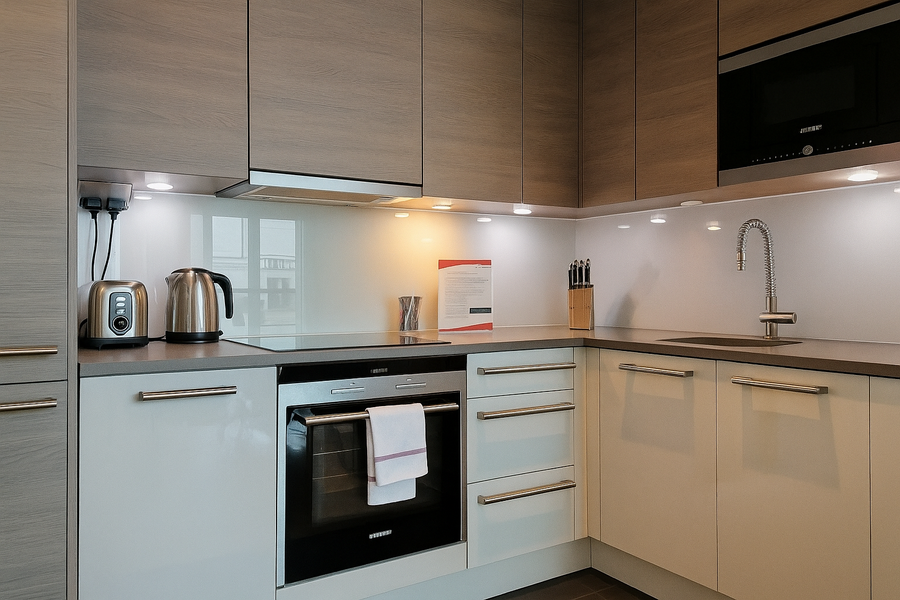 Vauxhall Serviced Accommodation For Leisure Stays | Urban Stay Book-Vauxhall-Serviced-Accommodation-located-near-The-London-Eye-&-Vauxhall-Tube-Station.-Vauxhall-Apartments-features-a-flat-screen-TV.