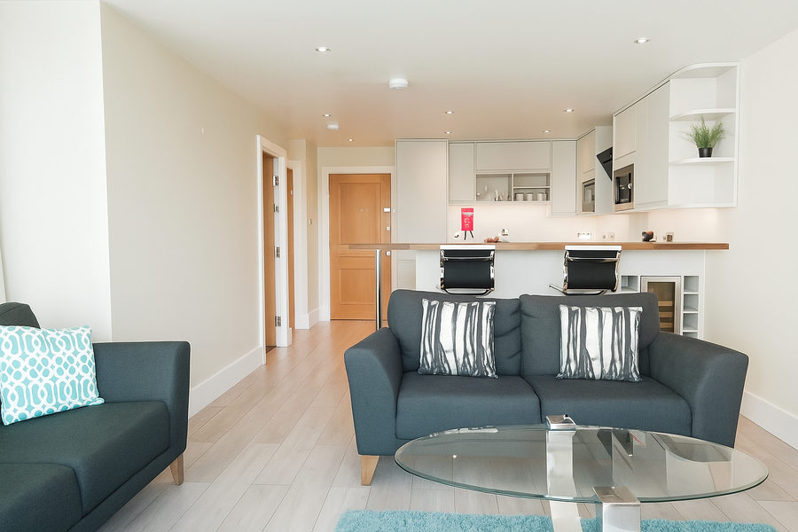 Vauxhall Serviced Accommodation London City | Urban Stay Stay-at-our-Vauxhall-Serviced-Accommodation-in-St-George's-Wharf.-Modern-riverside-apartments-near-transport,-landmarks,-and-business-hubs.