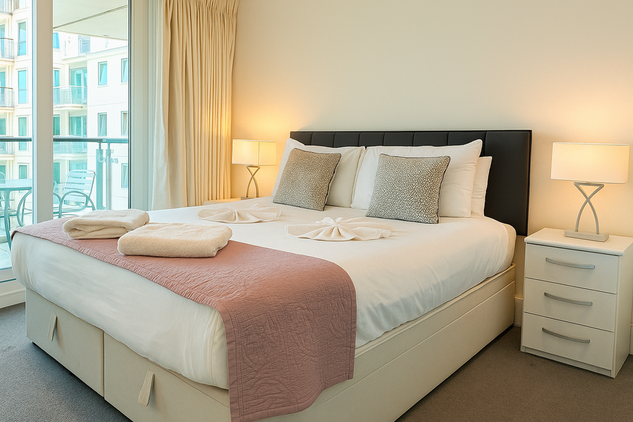 Vauxhall Serviced Accommodation London City | Urban Stay Stay-at-our-Vauxhall-Serviced-Accommodation-in-St-George's-Wharf.-Modern-riverside-apartments-near-transport,-landmarks,-and-business-hubs.