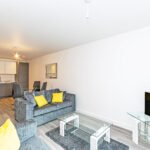 Book Manchester City Centre accommodation at Halo House. Modern short let serviced apartment near Northern Quarter and Victoria Station.