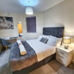 Book furnished Coventry accommodation for short lets and corporate relocation. Spacious 2-bed apartment with parking, kitchen, and Wi-Fi